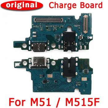 Original Opladning Port til Samsung Galaxy M51 M515F USB Charge Bord PCB Dock-Stik Flex Kabel Udskiftning af Reservedele