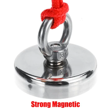 50KG Super Stærk Magnet Pot Fiskeri Magneter Redde fiskekrog Stærkeste Permanente Magneter Kraftig Magnet Med 20M Reb