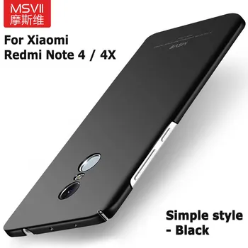 For Xiaomi Redmi Bemærk, 4x Tilfælde Msvii Silm Matteret Cover Til Xiaomi Redmi Note 4 Global Case Xaomi PC Cover Til Redmi Note4X Tilfælde
