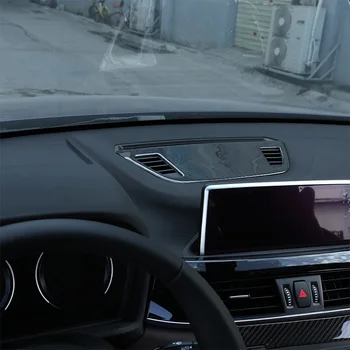 Til BMW X1 X2 F47 F48 2016-2020 Ægte Carbon Fiber 3D Klistermærke Center Kontrol Konsol Dashboard Højttaler Dække Trim Bil Tilbehør