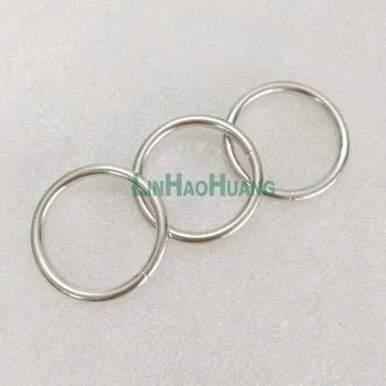 20pcs/masse Engros-Jern O-ring åben rund ring Lys guld/Sølv farve til tasker gratis forsendelse Ring-40MM