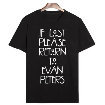 Mode Unisex T-Shirts American Horror Story, Hvis Tabt, skal Du vende Tilbage Til Evan Peters Mænd ER T-Shirts, Tøj Grafiske t-Shirts & Toppe