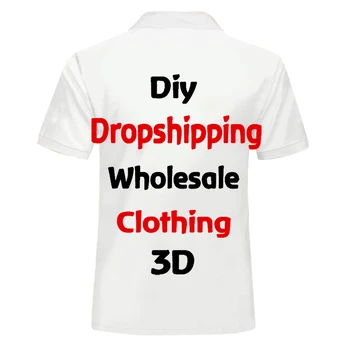 CJLM Sommeren 3D-Print Mandlige Polo Shirt mænd Casual kortærmet Polo t ShirtCompany Logo Personlig Brugerdefineret Droppe Engros