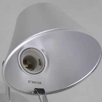 Amerikanske Industrial væglampe Sort Sølv E27 Roterbar Lange Arm væglampe med afbryder til Sengen Undersøgelse Kontor Stue