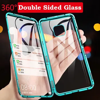 360° Magnetisk Metal Dobbelt Side Glas Til Huawei Honor Mate 30 20 Lite P30 P20-P40 Pro 8X 9X Y9 Prime S Smart Z 2019 Dække