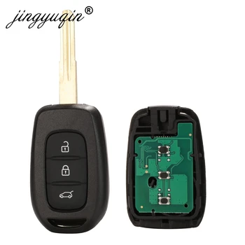 Jingyuqin Bil Fjernbetjening Nøgle med Chip PCF7961M HITAG AES for Renault, Dacia Sandero Logan Lodgy Dokker Duster 433MHz VAC102 HU136te