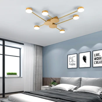 Moderne minimalistisk guld/sort akryl LED Loft lampe Nordiske hjem indendørs belysning stue, soveværelse, køkken loft lys