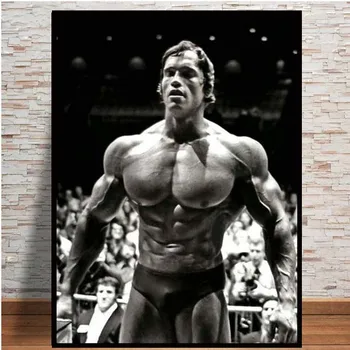 Moderne Arnold Schwarzenegger Bodybuilding Plakat Inspirerende Trænings-Og Udskrive Billede Med Hjem Værelses Væg Kunst Dekorative Maleri