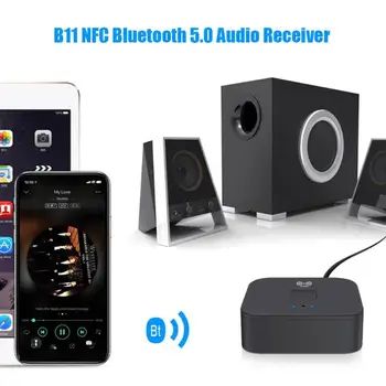 NFC Bluetooth 5.0 Modtager 3,5 mm AUX RCA-Stik, Musik, Hifi Trådløse Adapter Hands-free Auto On/OFF Bil Audio-Modtager til Bil TV