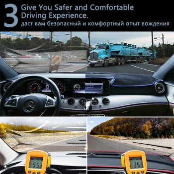 Dashboard Dækker Beskyttende Pad for Peugeot 5008 2017 2018 2019 2020 Bil Tilbehør Dash Board Parasol Tæppe Anti-UV Dashmat