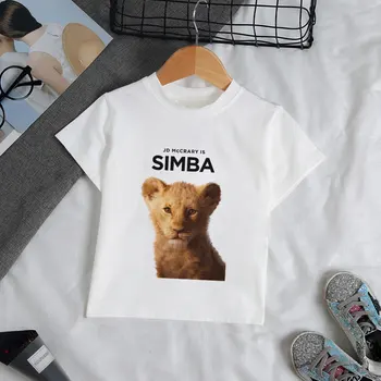 2019 Sommeren Smuk pige T-shirt Dejlige Sjove Lion Mønster Tshirt Drenge Cool Kort Ærme Toppe, Mode, Børn Tøj, 0-hals