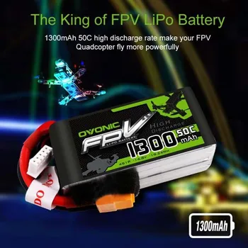 OVONIC 11.1 V 3S 1300mAh 50C LiPo Batteri med XT60 Stik til FPV Drone Helipoters