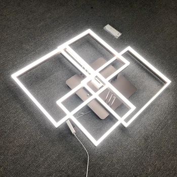 Moderne LED Loft Lysekrone Til Spisning Stue Med Fjernbetjening Soveværelse Lampe Inventar Lustre
