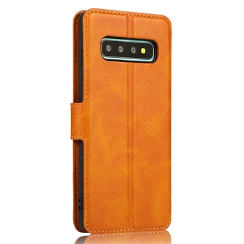 Note 9 Solid Farve PU Læder Flip Wallet taske til Samsung Galaxy S8 S9 S10 plus S10e for Samsung Note 8 Telefon Stand Holder Sag