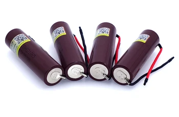 Liitokala nye HG2 18650 3000mAh Genopladeligt batteri 18650HG2 3,6 V udledning 20A, dedikeret batterier+DIY Silica gel Kabel
