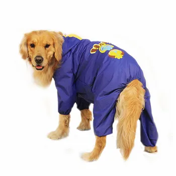 Golden retriever labrador Hund Vandtæt regnjakke hooded Jacket regnjakke Tegnefilm buksedragt til store hunde uigennemtrængelig perro