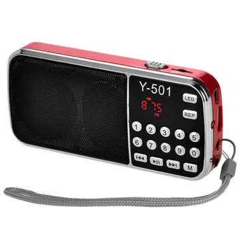 Y-501 Digitale Bærbare o LCD-Digital FM-Radio Højttaler USB Mp3-Afspiller
