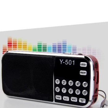 Y-501 Digitale Bærbare o LCD-Digital FM-Radio Højttaler USB Mp3-Afspiller