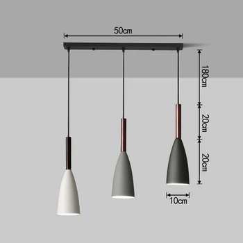 Nordisk Moderne Pendel Lampe Justerbar Hængende Ledning Til Stue Køkken Cafe Hovedet Hængende Lys E27 Base Varm Hvid lys