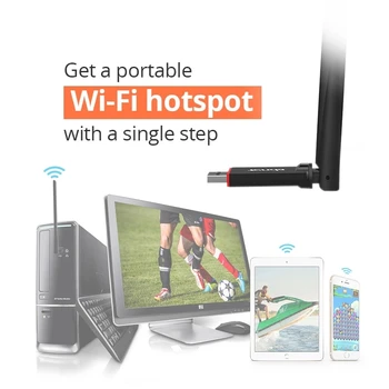 Tenda U6 300Mbps Wireless Network Adapter, USB-netværkskort, Bærbart Wi-Fi-Hotspot, 1*6dBi Ekstern Antenne, Station/SoftAP Tilstand