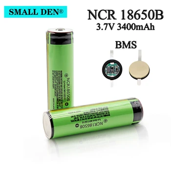 Nye Beskyttet NCR18650B 3400mAh 3,7 V Li-ion 18650 Genopladeligt batteri med PCB Til Lommelygte batteri