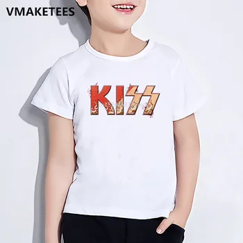 Børn Sommer Piger & Drenge Sjove Tshirt Børn Stormtropper Fan Kys Rock Band Print T-shirt Casual Fashion Baby Tøj,HKP464