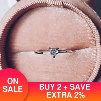 Solidt Fast Oprindelige faste produkter mode 925 sterling sølv bryllup engagement ring for kvinder Enkle Ringe R5628S