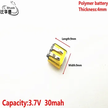 God Qulity 3,7 V,30mAH,400909 Polymer lithium-ion / Li-ion batteri til TOY,POWER BANK,GPS,mp3,mp4,mobiltelefon,højttaler