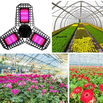 LED planternes Vækst, Lys Rød og Blå Spektrum 3-bladet Folde Plante, der Vokser Lampe 90 Graders Vinkel Justering BV789