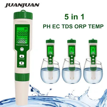 5-I-1 Digital PH TDS EF Meter ORP Temperatur Tester vand, demineraliseret Vand Filter Renhed Pen Med Baggrundslys 40%off