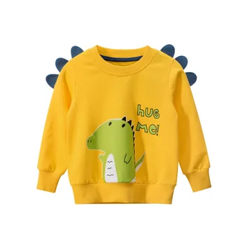 Børns Bomuld Trøje Boysand girls T-Shirts med Søde Tegneserie Dinosaur Design Foråret Efteråret Sweater Egnet til 1 - 9 År