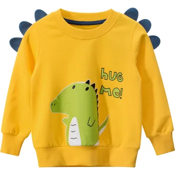 Børns Bomuld Trøje Boysand girls T-Shirts med Søde Tegneserie Dinosaur Design Foråret Efteråret Sweater Egnet til 1 - 9 År