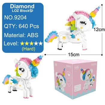 LOZ Blokke Toy Rainbow Unicorn Flamingo Dyr Figur Sailor Moon Anime Figur Toy DIY Fødselsdag Gave Til Kvinder, Piger