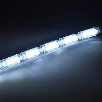 Nlpearl 2stk Bil Lys Samling DRL LED-Kørelys Hvid blinklys, Gul Guide Led Strip Lys blinklys Lys