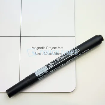 Professionel Magnetiske Projekt Mat Diagram for Mobiltelefon Reparation Værktøj Skrue Slags Vagt Keeper Mat med Pen 30cm*25cm