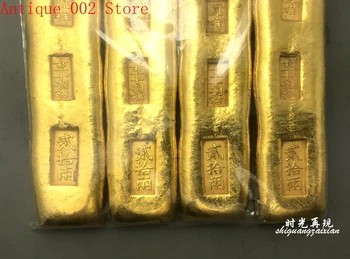 4stk antikke Kinesiske Guld barre, guld bar, 