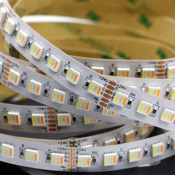 LED Strip Light 5IN1 RGB+CCT LED Strip 5050 60leds DC12V 24V 5 Farver i 1 Chip CW+RGB+WW RGBW RGBWW Fleksibel Led Bånd Lys
