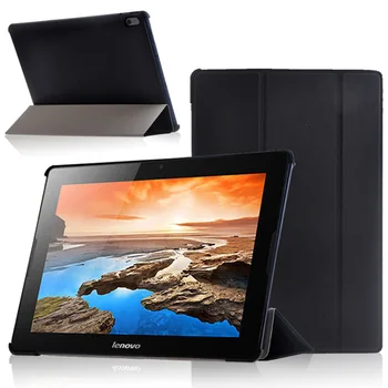 Tablet Cover til A7600 10.1 tommer Tilfældet for Lenovo Idé Fanen A10-70 A7600 A7600-h / A7600-f PU Læder Stå Beskyttende shell +pen