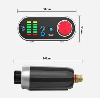 Bluetooth-5.0 HiFi-Forstærker i Klasse D lyd HiFi Tpa3116 Digital Amp USB-lydkort AUX 50Wx2 FOR 12V-24V BIL