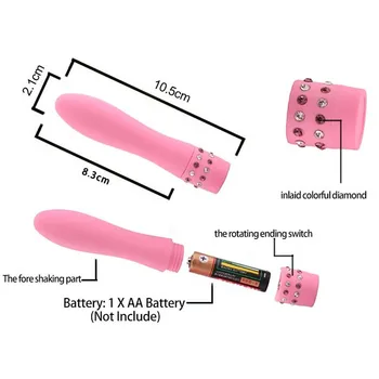 Bullet Vibrator Vibratorer til kvinder, sex legetøj Onani AV Stick clitorus Stimulator farverige krystal indlæg G Spot Vibrator