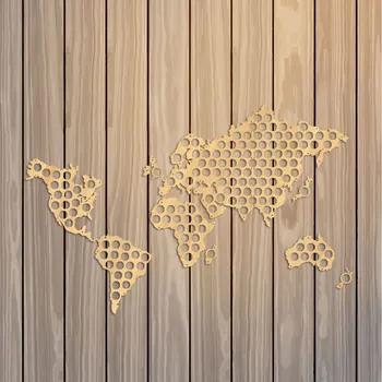Verden Træ-Kort Flaske Øl Cap Kort Wall Decor Indsamle For Bar Club Samler Laser Indgraveret Hænge På Væggen Eller Dekorative Kunst