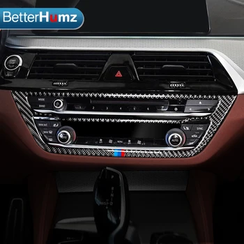 Betterhumz Carbon Fiber auto sticker M style Aircondition CD-Fly-Bil klistermærker og Decals Til BMW 5-Serie G30 X3 G01