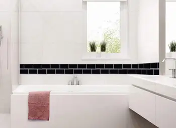 10 ark -- Vandtæt Wall Sticker Selvklæbende 3D-effekt, Væg Fliser DIY Badeværelse Tapet