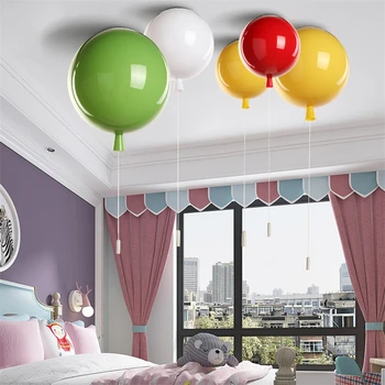 Moderne 5 farver ballon akryl loftslamper Kids Room home decor soveværelse E27 pære loft lamper med at skifte Armatur
