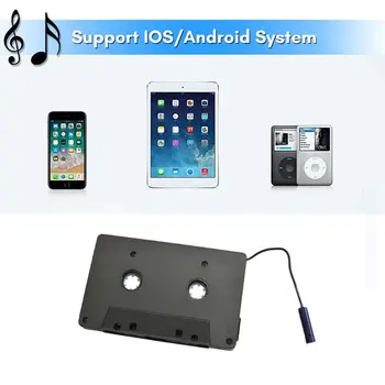 USB-Opladning, Bluetooth 5.0 Musik Car Audio Receiver Kassette Afspiller Adapter MP3 Converter til iPhone, Samsung, Nokia, HTC Smart Cel
