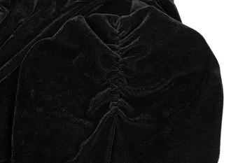 Victoriansk Sort Steampunk Flannel Afgrøde Jakke Med Lange Ærmer Top Gotisk Punk Overtøj Dame Tøj Sexet Kostume Kvinder Frakker