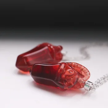 Kreative Horror Anatomiske Hjerte 3D-Simuleret Real Hjerte Vedhæng Halskæde Mænd Kvinder Blodige Atrium Statement Halskæde Gaver