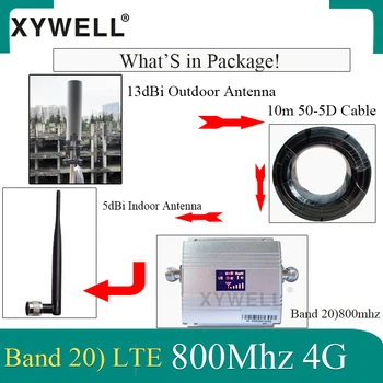 Rusland 4G signal Booster Band20 LTE 800 mhz Mobil Signal Booster 4g mobiltelefon Forstærker 4G trådløse signal repeater 4g antenne