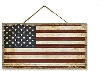 Tegn Amerikanske Flag Tegn USA Land Træ Væg Udsmykning Garage Patriots Mand Cave Decorationgs Tegn Militære Jagt Art Bar Vægge