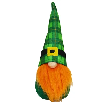 St Patricks Dag Tomte Gnome-Værelses Indretning Irske Heldig Elf Plushie bringe held og lykke, Perfekt Gave til familie